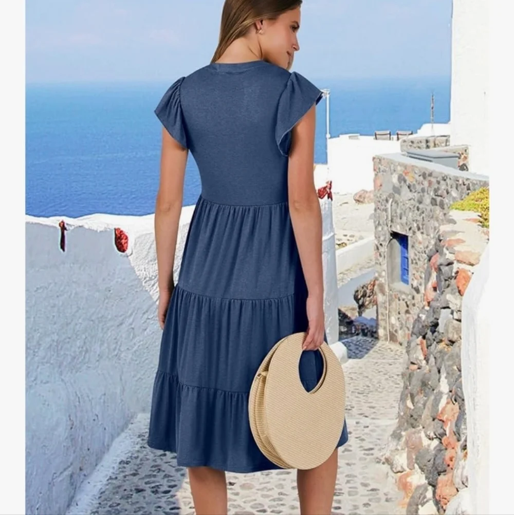 Ruffled Sleeve Dress - Picture 12 of 13